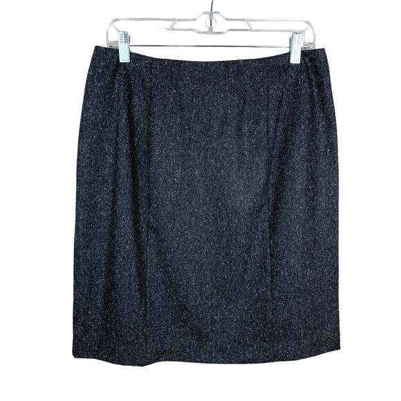 Isabella Bird Dresses & Skirts - Isabella Bird Skirt Grey Wool Silk Straight Knee Length Women’s 12 Office Work